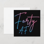 Veertig AF II - Verjaardagscadeau Kaart (Voorkant / Achterkant)