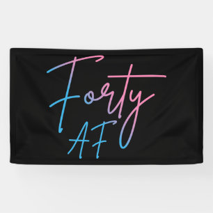 Veertig AF II - Verjaardagscadeau Spandoek