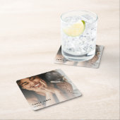 Veertig Ballonsnaren | Foto 40e verjaardagsfeestje Vierkante Kartonnen Onderzetter (Insitu)