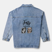 Veertig en Fabulous 2 Foto 40e Verjaardag Denim Jacket (Achterkant)