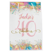 Veertig en Fabulous Custom Gift Bag Medium Cadeauzakje (Voorkant)
