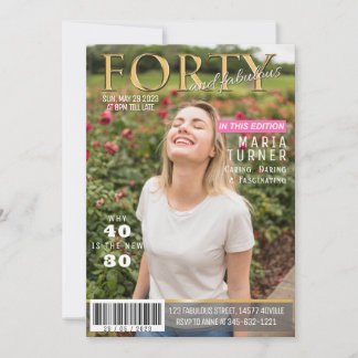Veertig en Fabulous Tijdschrift Stijl Uitnodiging