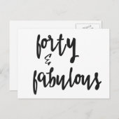 Veertig en vruchtbaar - 40e verjaardag Kaart (Voorkant / Achterkant)