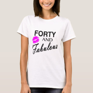 Veertig en vruchtbaar t-shirt