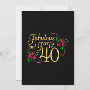 Veertig Fabulous Gouden Zwarte Rozen Verjaardagska