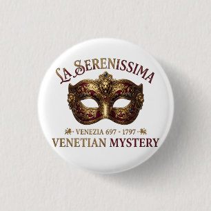 Veertig & Fabulous: La Serenissima Uitnodiging Ronde Button 3,2 Cm