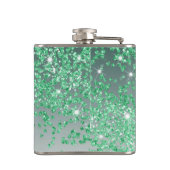 Veertig & Groen Glitter & Drink Quote Heupfles (Achterkant)