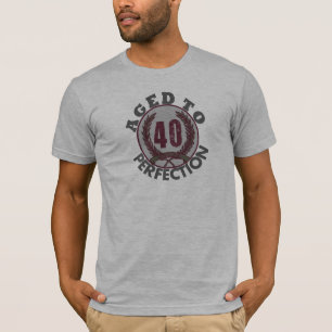Veertig jaar en ouder tot perfecte verjaardag t-shirt