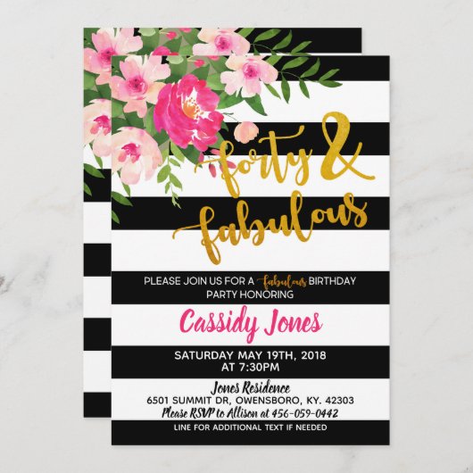 Veertig jaar uitnodiging (Voorkant / Achterkant)