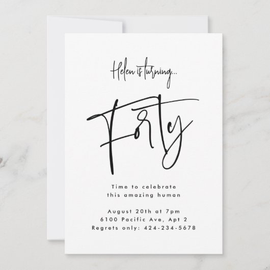 veertig kaart (Voorkant)