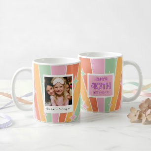 Veertig Retro 40ste Verjaardag Foto Koffiemok