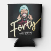 Veertig script goud 40e verjaardag foto's blikjeskoeler (Voorkant)