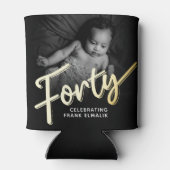 Veertig script goud 40e verjaardag foto's blikjeskoeler (Achterkant)