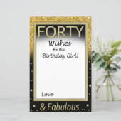 Veertig wensen voor het verjaardagsmeisje (Staand voorkant)