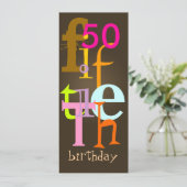 Veertigste verjaardag van de uitnodigingen (Staand voorkant)