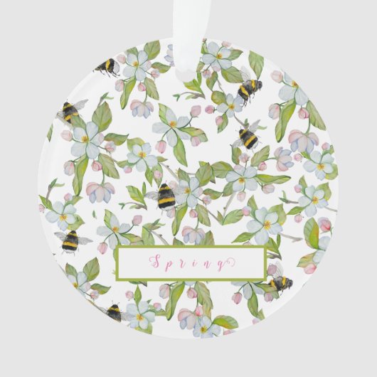 Veertuinbloei en hommels ornament (voorkant)