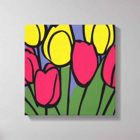 Veertulpen Canvas Afdruk (Voorkant)