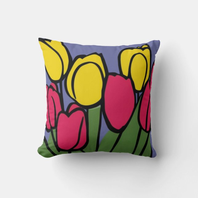 Veertulpen Kussen (Voorkant)