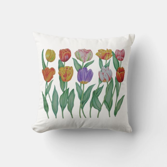 Veertulpen Kussen (Voorkant)