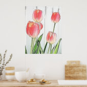 Veertulpen Poster (Keuken)