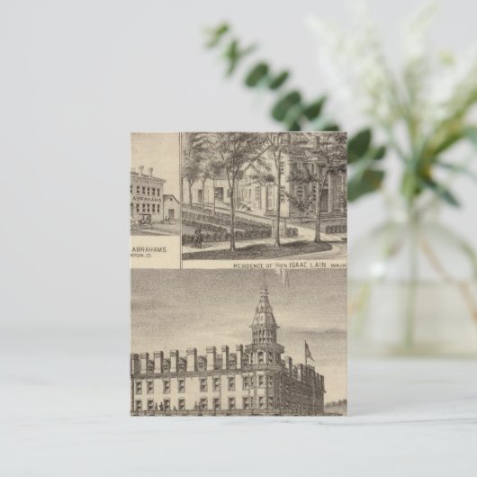 Veeruren en verblijf in de fontein briefkaart (Staand voorkant)