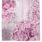 Veerventilator Hydrangea Pastel Collage Douchegordijn (Voorkant)