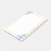 Veervloeren Roze Stripes Post-it® notes 4 x 6 (Schuin)