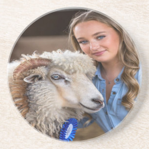 Veeshow Schaap Foto Aanpassen Zandsteen Onderzetter