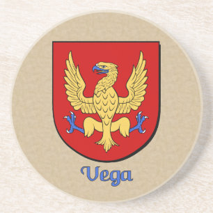 Vega Heraldic Shield Zandsteen Onderzetter