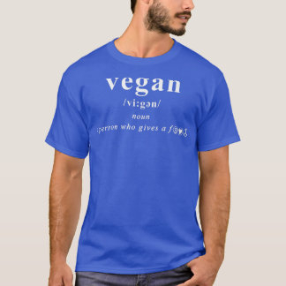 VEGAN A PERSOON DIE EEN T-SHIRT