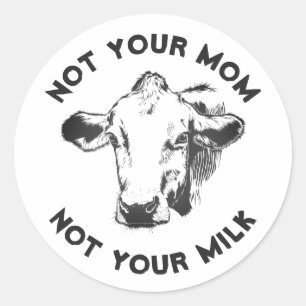 Vegan-activist Niet je melk niet je moeder Ronde Sticker