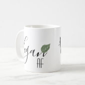 Vegan AF Funny Gezegde Leaf Koffiemok (Voorkant links)