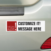 Vegan Alert.  Bumpersticker (Op auto)