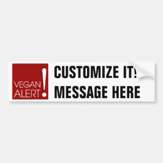 Vegan Alert. Bumpersticker