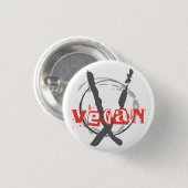 Vegan Anarchist Ronde Button 3,2 Cm (Voorkant /achterkant)