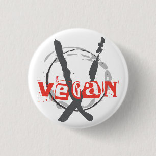 Vegan Anarchist Ronde Button 3,2 Cm