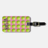 Vegan Apple Pattern for Vegetarian Fruit lover Bagagelabel (Voorkant horizontaal)