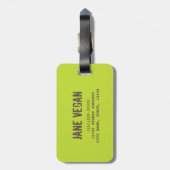 Vegan Apple Pattern for Vegetarian Fruit lover Bagagelabel (Achterkant verticaal)