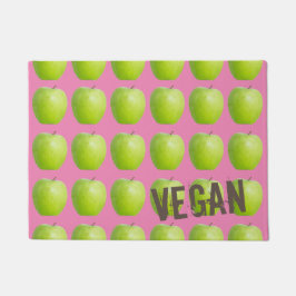 Vegan Apple Pattern for Vegetarian Fruit lover Deurmat