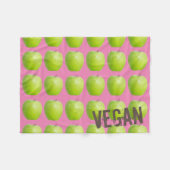 Vegan Apple Pattern for Vegetarian Fruit lover Fleece Deken (Voorkant (Horizontaal))