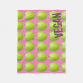 Vegan Apple Pattern for Vegetarian Fruit lover Fleece Deken (Voorkant)