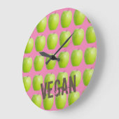 Vegan Apple Pattern for Vegetarian Fruit lover Grote Klok (Hoek)
