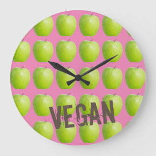 Vegan Apple Pattern for Vegetarian Fruit lover Grote Klok