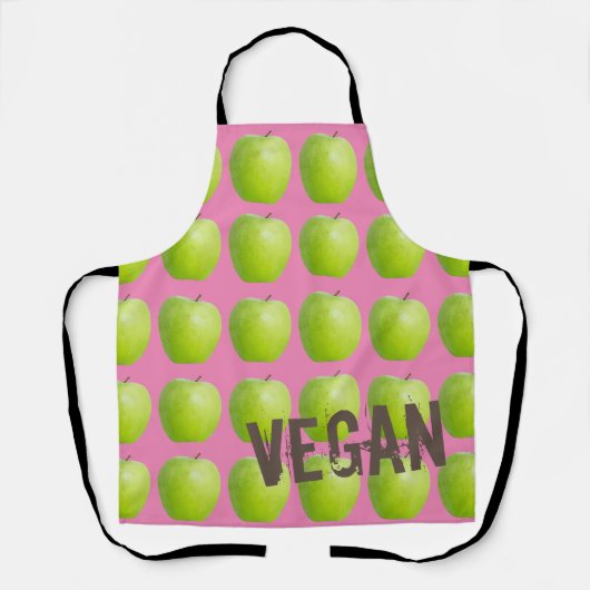 Vegan Apple Pattern for Vegetarian Fruit lover Schort (Voorkant)