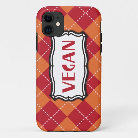 Vegan Argyle Pattern Case-Mate iPhone Case (Achterkant)