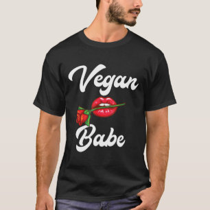 Vegan Babe Animal Rights Protection Plant Gebaseer T-shirt