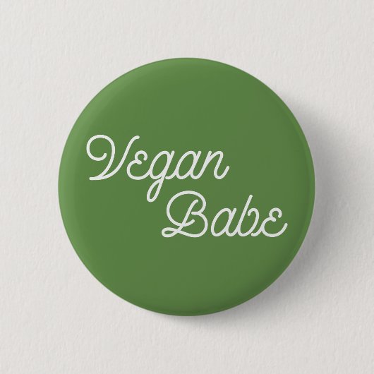Vegan Babe Ronde Button 5,7 Cm (Voorkant)