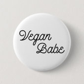Vegan Babe Ronde Button 5,7 Cm (Voorkant)
