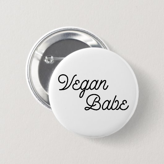 Vegan Babe Ronde Button 5,7 Cm (Voorkant /achterkant)