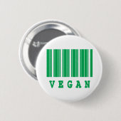 vegan barcode ontwerp ronde button 5,7 cm (Voorkant /achterkant)
